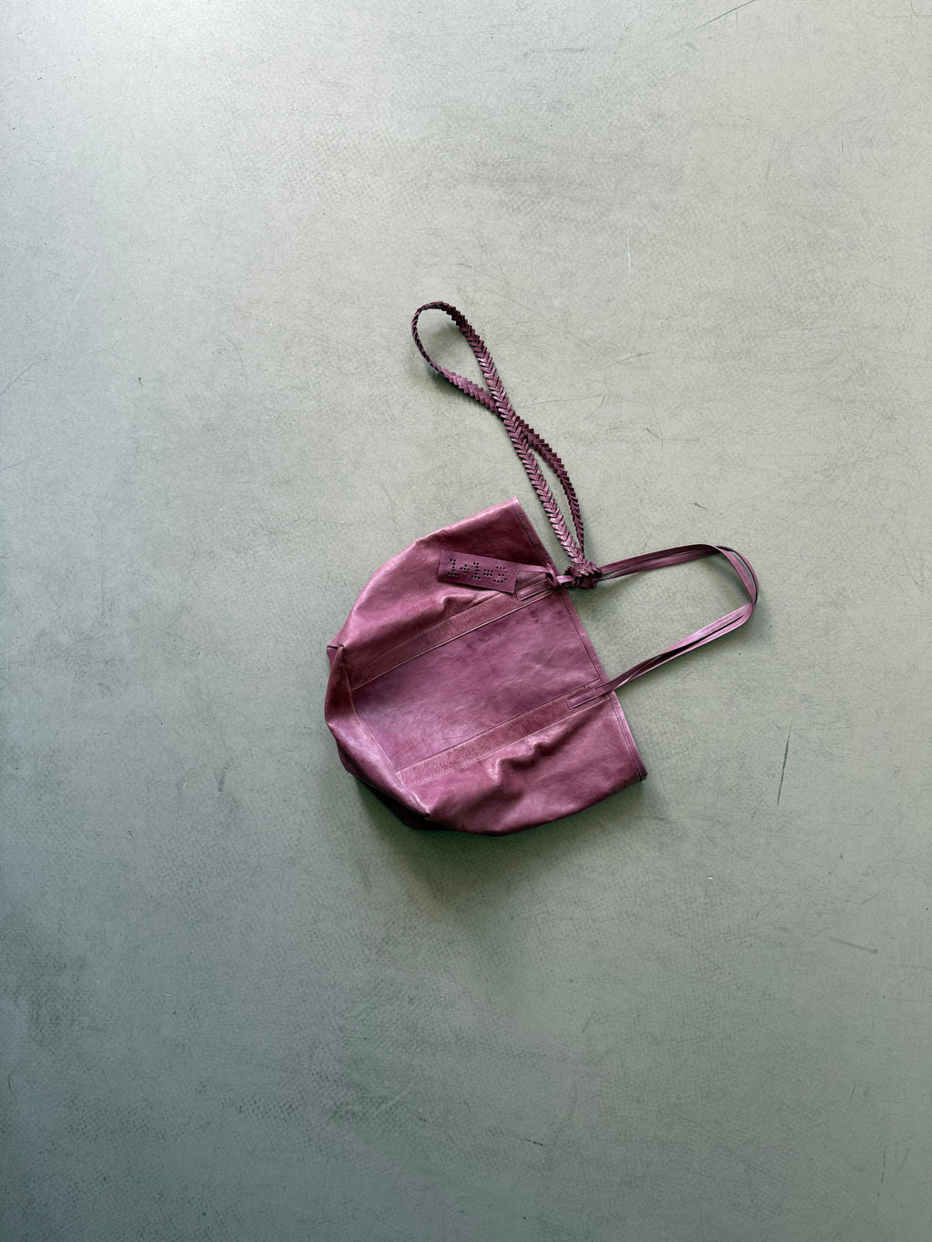 dirty sprite leather tote bag