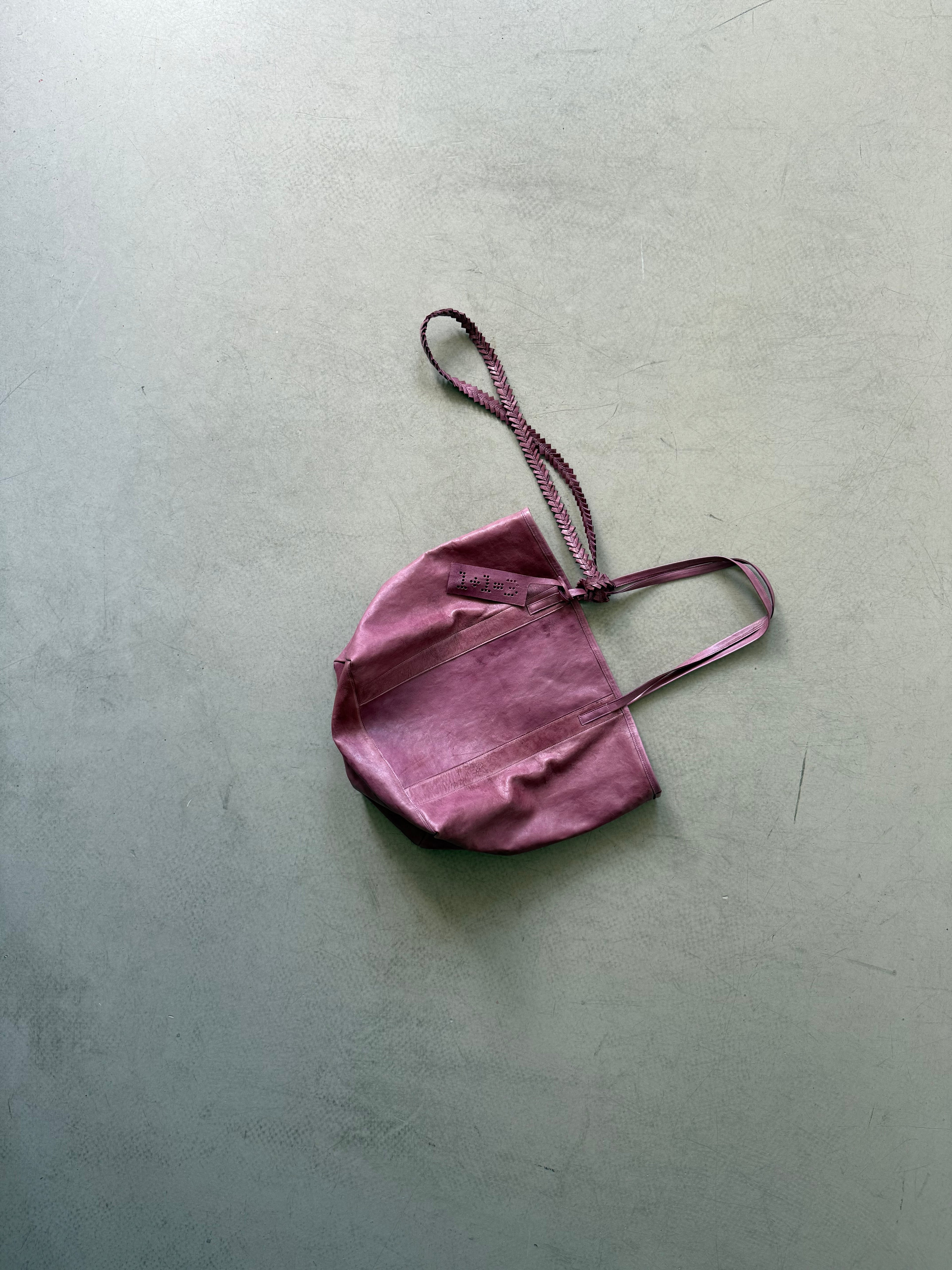dirty sprite leather tote bag