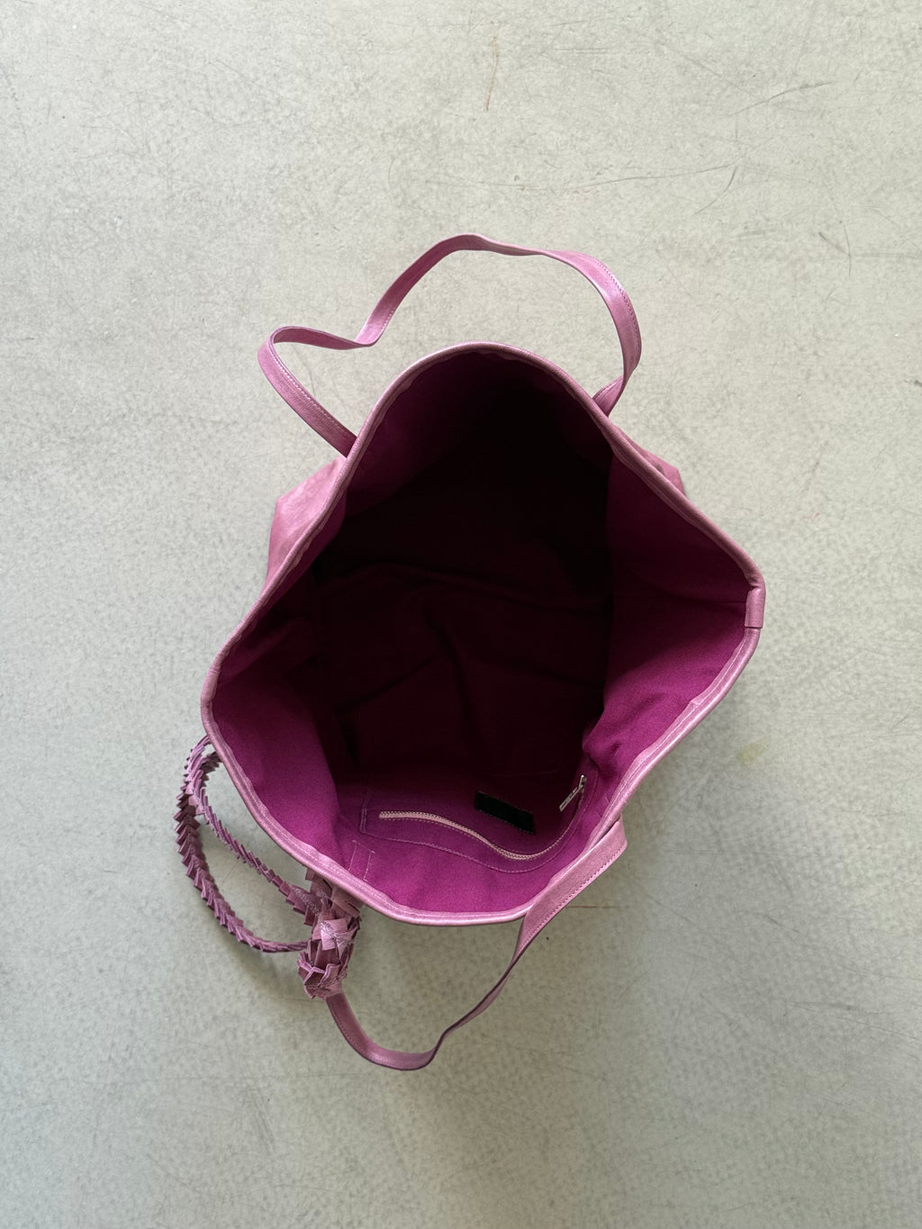 dirty sprite leather tote bag