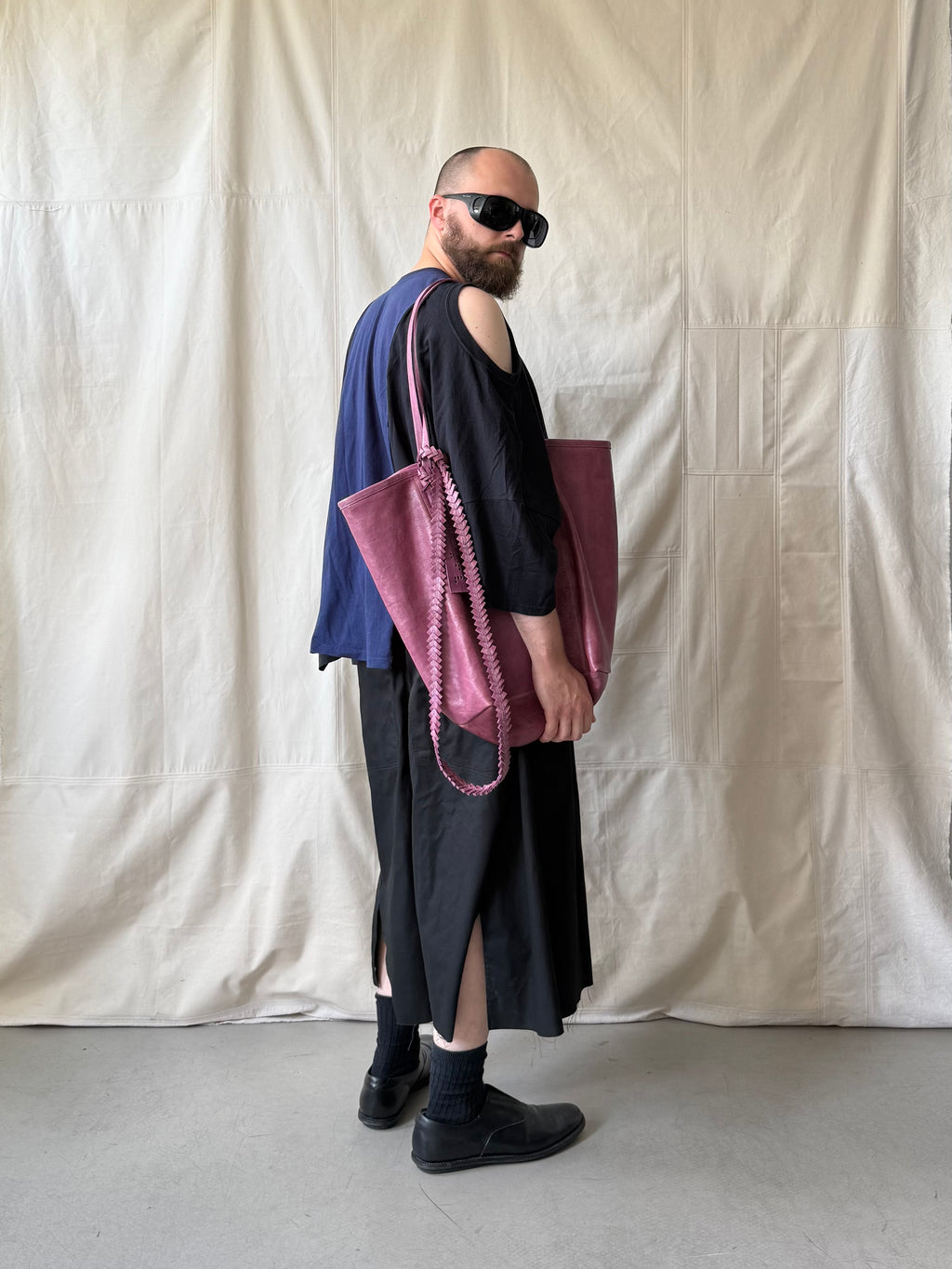 dirty sprite leather tote bag